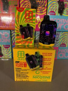hitz aura nicotine disposable 50k puffs