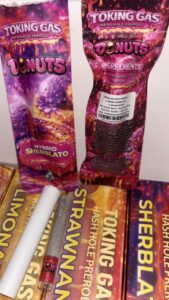toking gas donuts + hash hole pre rolls